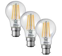 LEDSone LED E27 Edison Light Bulb, T185 4W (40W Equivalent) DIMMABLE LED Filament Warm White 2700K Amber 450LM | Vintage Style185mm Tubular Screw Energy Saving Light Bulb (Pack of 3)