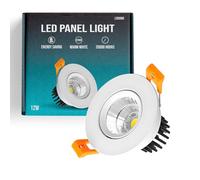 LEDSone LED recessed Ceiling Light,12W Downlights 900LM Cool White 6500K, Set of 1 spotlights,Cut Φ75-95MM,AC85-265V, Round Aluminum Alloy casing