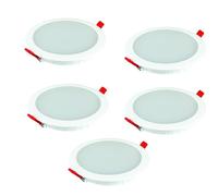 LEDSone LED Ultra-Thin Round LED Recessed Ceiling Panel Light, 5W/9W/24W Downlights Cool White 6000K, 1 Pack Spotlights,900LM 240V Home Office Showroom Commercial Lighting (15W 5 Pack)