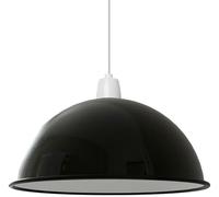 LEDSone Light Shade Ceiling - 40cm Modern Shiny Black Inner White Lampshade for Ceiling Lights, Easy fit Hanging Light Bedroom Lights Ceiling Lamp Shades for Living Rooms, Hallways