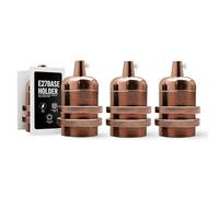 LEDSone Light Socket E26/ E27 Solid Bulb Socket, Ceramics Lamp Holder Pendant Light Adaptor E27 Bulb Light Socket for DIY Pendant Light Wall Light - Suitable for Lampshades - 3Pcs