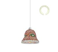 LEDSone Long Life Lamp Glass Globe Mosaic Lighting Handcrafted Ceiling Hanging Lamp Shade Easyfit Table Lamp Shade(Mosaic Tiles Glass II Pack 1)