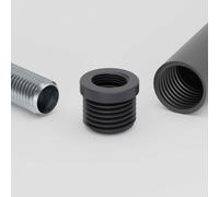 LEDSONE M16 to M10 Threaded Bush Reducer Metric Male to Female BSPT Pipe Connector Durable Metal Black Reducing Bushing Adapter for 16mm Thread Conduit Pipe System