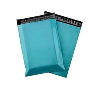 LEDSone Mail Bags, 100 Pack 28 x 42 cm / 11 x 16.5 Inch, Strong Large Cyan Blue Mailing Postal Postage Bags 28 x 42 cm, Packaging Mailers [Use in Parcel, Delivery, Shipping, Mail, Package]