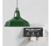 LEDSone Metal Ceiling Lamp Shade Green 30cm Easy Fit Light Pendant Modern Lighting Shade for Bedroom Office Restaurant LED E27 Industrial Light Shade Pendant Hanging Light Fixure