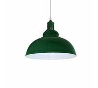 LEDSone Metal Easy Fit Lampshade Retro Industrial Ceiling Lighting Shade Hanging Pendant 29cm Curvy Shade Light Fixture for Kitchen Dining Room Lights E27 (Green)
