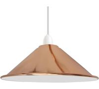LEDSone Metal Easy Fit Lampshade Retro Industrial Ceiling Lighting Shade Hanging Pendant Barn Shade Light Fixture for Kitchen Dining Room Lights E27 (Cone - Rose Gold)