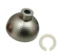 LEDSone Metal Easy Fit Lampshade Retro Industrial Ceiling Lighting Shade Hanging Pendant Curvy Shade Light Fixture for Kitchen Dining Room Lights E27 (Modern Dome Satin Nickel)