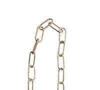 LEDSONE Metal French Gold Heavy Duty 10mm*15mm Easy Iron Thread 90cm Adjustable Decor Safety Vintage Pendant Hanging Barriers Chain Lock with Both-Ended Carabiners.