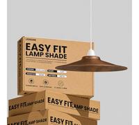 LEDSone Metal Lamp Shades, 22cm Brushed Copper Easy Fit Light Shade,