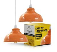 LEDSone Metal Orange Ceiling Lamp Shade 29cm Easy Fit Light