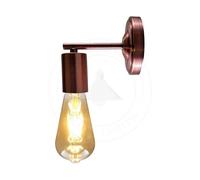 LEDSone Metal Wall Light Fitting Modern Wall Lamp Sconce Simple Style for Living Room, Hall Way (Copper with Bulb)
