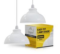 LEDSone Metal White Ceiling Lamp Shade 29cm Easy Fit Light Pendant Modern Ceiling Lighting Shade for Bedroom, Hallway, Office Industrial Kitchen Hanging Replacement Light Shade Pendant