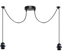 LEDSone Modern 2 Head Chandelier Ceiling Lighting Fixture, 2m Adjustable Cable and E27 Bulb Sockets Hanging Pendant Fitting for Living Room, Cafe, Dining Hall, Home Decor