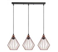 LEDSone Modern 3 Head Ceiling Pendant Light Fixtures Rose Gold Metal 20 cm Hanging Adjustable Lighting Kit for Kitchen Island Dining Table Hallway Living Room Bedroom