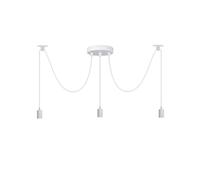 LEDSone Modern 3 Head Spider Pendant Light Whie Metal Bulb Holder with Adjustable Cable E27 Base Hanging Chandelier Lamp for Living Room Restaurant Bar Hallway Hotel Coffee Shops
