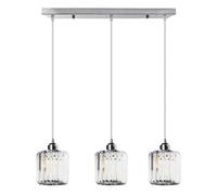 LEDSone Modern 3 Light Crystal Chandelier E27 Ceiling Pendant Light Fixture
