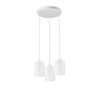LEDSone Modern 3-Light Pendant Ceiling Light-Adjustable Hanging Lamp with Metal Shades E27 Edison Bulb Holder-Ideal for Kitchen, Living Room, Bedroom, Bar, Restaurant Lighting