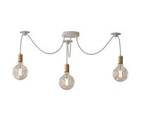 LEDSone Modern 3-Light White Spider Pendant Light Adjustable Metal Hanging Chandelier E27 Industrial Ceiling Lamp for Kitchen Island, Dining Room, & Restaurant