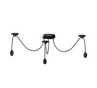 LEDSone Modern 3 Way Spider Pendant Light Industrial E27 Lamp Holder 2m Adjustable Ceiling Hanging Lighting Fixture for Living Room Kitchen Restaurant Cafe Bar