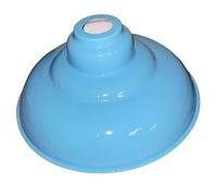 LEDSONE Modern 32cm Sky Blue Industrial Lamp Shade Semi Curvy Pendant Light Diffuser Easy Fit Ceiling Light Cover Replacement for Pendant Lighting, Wall or Table Lamps Home or Office Use