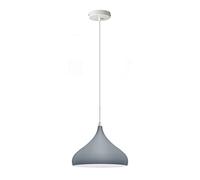 LEDSone Modern Ceiling Pendant Light - Gray Metal 31.5cm Width Lampshade Easy Fit E27 Base with Adjustable Cable Hanging Light Fitting for Kitchen Living Room Bedroom Restaurant Office Bar