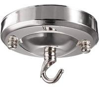 LEDSone Modern Ceiling Rose Hook Plate Chrome Metal 10.8 cmX6cm Ceiling Chandelier Hook Plate Holder Easy Fit for Chandelier Lamp Light Heavy Duty for Chain and Fixing Lights