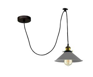 LEDSone Modern Ceiling Spider Light Large Spider lamp Heads Clusters of Hanging Grey Cone Shades Ceiling Braided Pendant Lamp Lighting (1 Head, with Bulb)