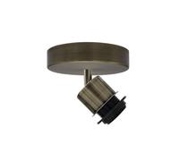 LEDSone Modern Ceiling Spotlight Fixture, 180 Degree Adjustable Single E27 Bulb Holder, Industrial Vintage Ceiling Light for Living Room, Bedroom, Kitchen, or Hallway (Green Brass, Without Bulb)