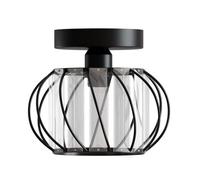 Ledsone Modern Crystal Chandelier E27 Semi Flush Ceiling Light, White, 18Cm, Incl. Bulb