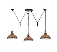 Ledsone Modern Curvy Copper Spider 2M Pendant Light 3 Arm Ceiling Fixture E27 Base 110-240V For Dining & Living Room