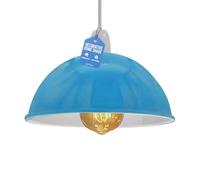 LEDSONE Modern Dome Pendant Lamp Shade - 21cm Industrial Metal Ceiling Light Shade Easy Fit for Kitchen, Bedroom, Living Room, Dining Room, Hallway, Restaurant and Café