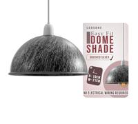 LEDSONE Easy Fit Light Shade, Vintage Industrial Metal 21cm Dome Shaped Lamp Shades Ceiling Pendant Light Lampshade for Living Rooms bedrooms Kitchen Dining Room Restaurant Hallways Cafe