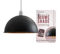 LEDSone Easy Fit Light Shade, Vintage Industrial Metal 21cm Dome Shaped Lamp Shades Ceiling Pendant Light Lampshade for Living Rooms bedrooms Kitchen Dining Room Restaurant Hallways Cafe
