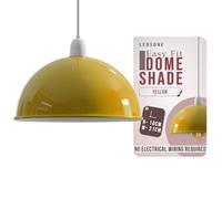 LEDSONE Modern Dome Pendant Lamp Shade - 21cm Industrial Metal Ceiling Light Shade Easy Fit for Kitchen, Bedroom, Living Room, Dining Room, Hallway, Restaurant and Café