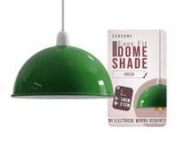 LEDSONE Modern Dome Pendant Lamp Shade - 21cm Industrial Metal Ceiling Light Shade Easy Fit for Kitchen, Bedroom, Living Room, Dining Room, Hallway, Restaurant and Café