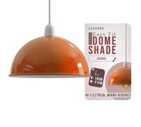 LEDSONE Modern Dome Pendant Lamp Shade - 21cm Industrial Metal Ceiling Light Shade Easy Fit for Kitchen, Bedroom, Living Room, Dining Room, Hallway, Restaurant and Café