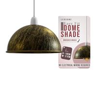 LEDSONE Modern Dome Pendant Lamp Shade - 21cm Industrial Metal Ceiling Light Shade Easy Fit for Kitchen, Bedroom, Living Room, Dining Room, Hallway, Restaurant and Café