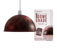 LEDSONE Modern Dome Pendant Lamp Shade - 21cm Industrial Metal Ceiling Light Shade Easy Fit for Kitchen, Bedroom, Living Room, Dining Room, Hallway, Restaurant and Café
