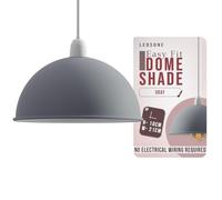 LEDSONE Modern Dome Pendant Lamp Shade - 21cm Industrial Metal Ceiling Light Shade Easy Fit for Kitchen, Bedroom, Living Room, Dining Room, Hallway, Restaurant and Café