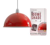 LEDSONE Modern Dome Pendant Lamp Shade - 21cm Industrial Metal Ceiling Light Shade Easy Fit for Kitchen, Bedroom, Living Room, Dining Room, Hallway, Restaurant and Café