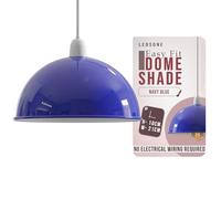 LEDSONE Modern Dome Pendant Lamp Shade - 21cm Industrial Metal Ceiling Light Shade Easy Fit for Kitchen, Bedroom, Living Room, Dining Room, Hallway, Restaurant and Café