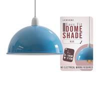 LEDSONE Modern Dome Pendant Lamp Shade - 21cm Industrial Metal Ceiling Light Shade Easy Fit for Kitchen, Bedroom, Living Room, Dining Room, Hallway, Restaurant and Café