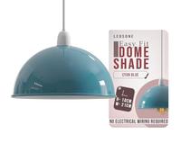 LEDSONE Modern Dome Pendant Lamp Shade - 21cm Industrial Metal Ceiling Light Shade Easy Fit for Kitchen, Bedroom, Living Room, Dining Room, Hallway, Restaurant and Café