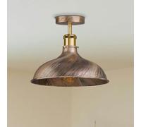 LEDSONE Modern Flush Mount Ceiling Lighting LED Lights Island Rustic Semi Flush Light Fitting Pendant Light Lamp Chandelier Metal 36cm Light Shade for Hall, Living Room, Lounge C