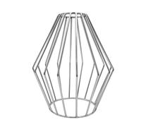 LEDSone Modern Geometric Easy Fit Diamond Indoor Pendant Ceiling Light Lampshade Metal Wire Cage Lampshade for Living Room, Hallways (Chrome)