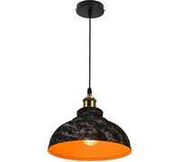LEDSone Modern Industrial Metal Dome Shape Ceiling Pendant Light Indoor Hanging Light Fitting for Bedroom, Conservatory, Dining Room, Garage, Hallway (Army Cama, with Bulb)
