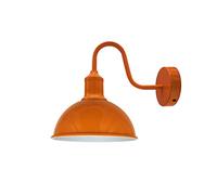 LEDSone Modern Industrial Swan Neck Metal Arm E27 Sconce Wall Light Set Fixture for Living Room Dining Room Kitchen. (Orange, Without Bulb)