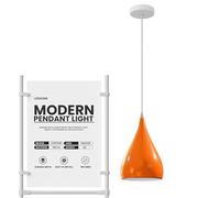 LEDSone Modern Industrial Teardrop Hanging Ceiling Light Red Pendant Lamp, Eyeball Design Modern Light Shades E27 UK Lamp Fixture (Orange)