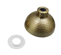 LEDSone Modern Pendant Lampshade 26 cm Metal Hammered Square Texture Hanging Ceiling Light Shade with Reducer Plate Chandelier E27 Decorative for Kitchen Bedroom Bar Restaurant (Green Brass)